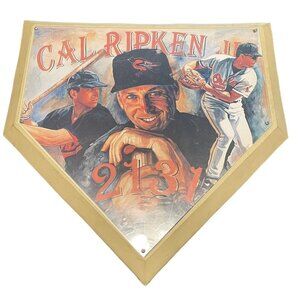 Cal Ripken Jr. Home Plate Shaped Plaque MLBPA 1996 Sportacular Art